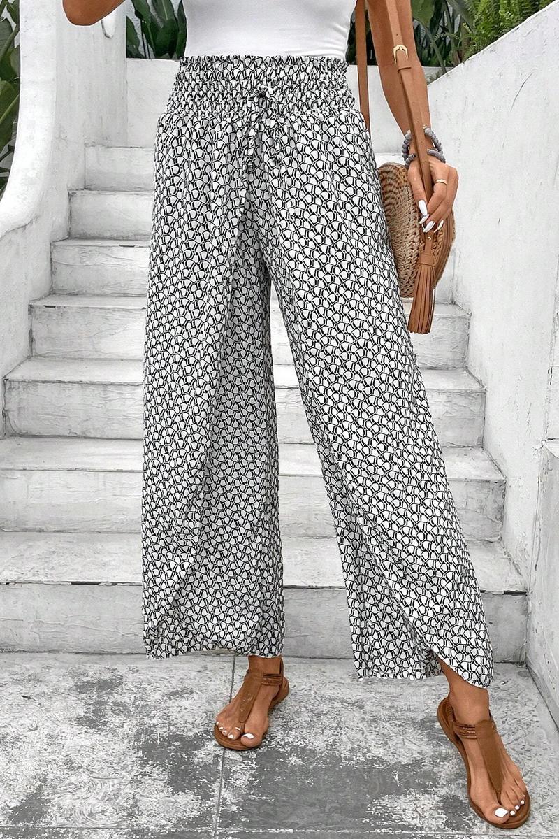 TBG Floral Split Side Wide-Legged Pants