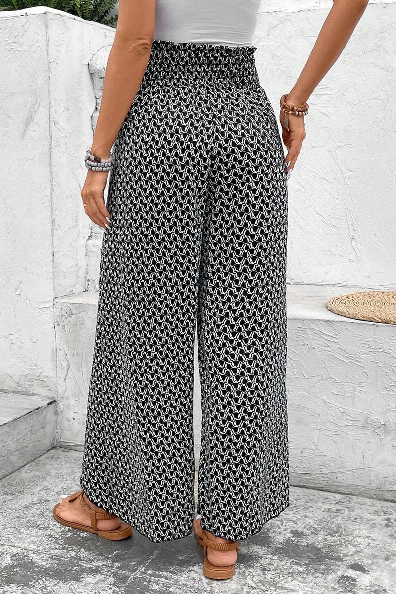 TBG Floral Split Side Wide-Legged Pants