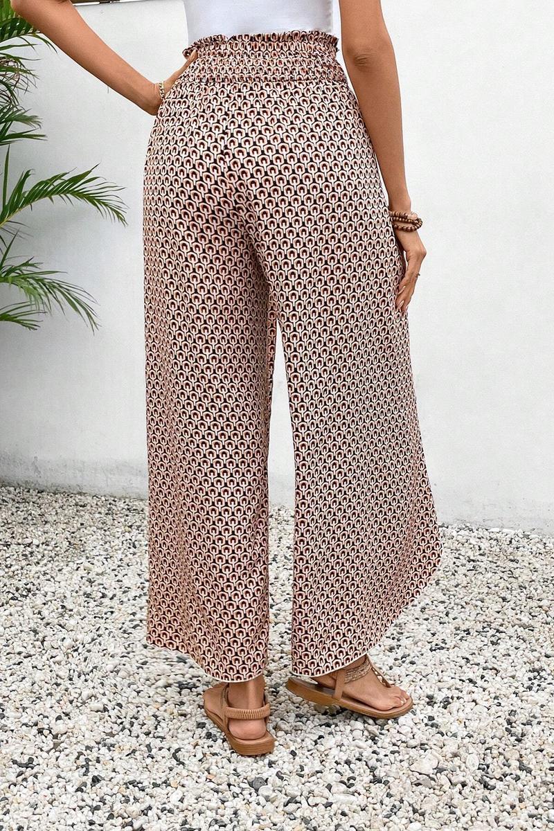 TBG Floral Split Side Wide-Legged Pants