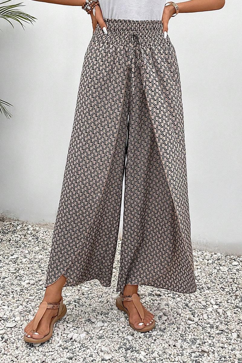 TBG Floral Split Side Wide-Legged Pants