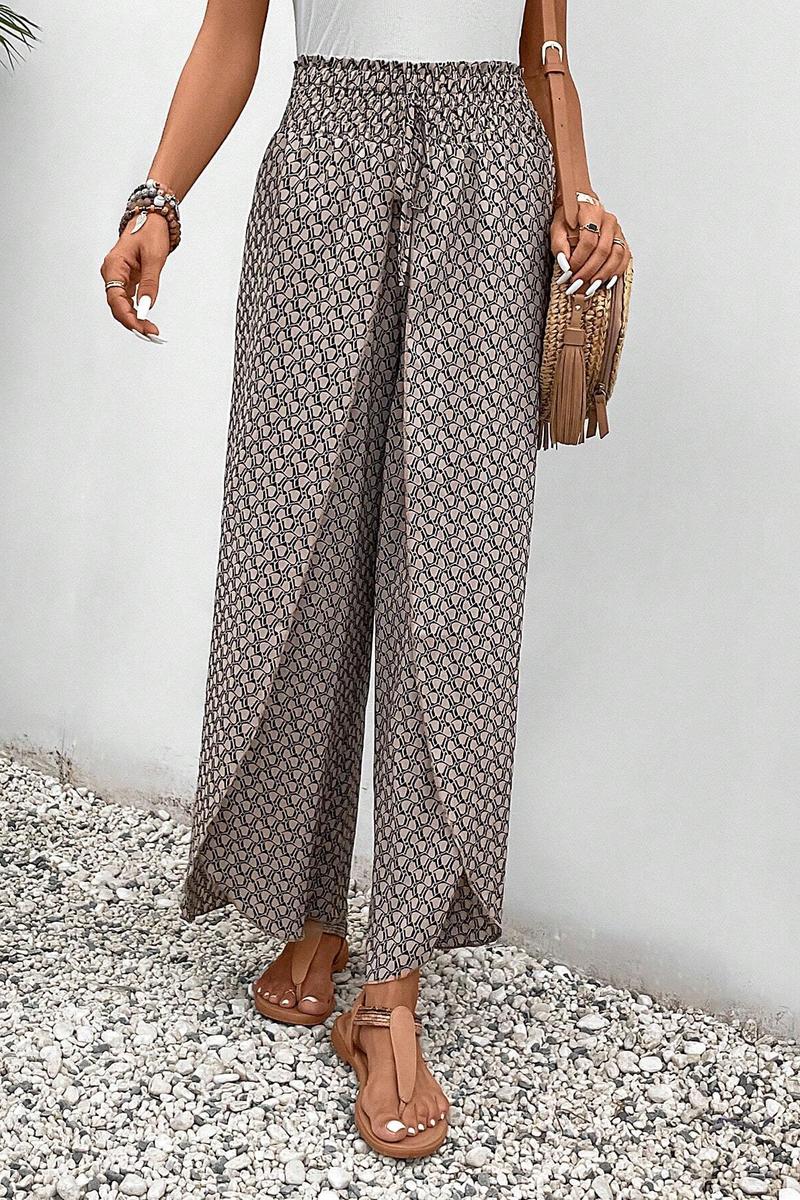 TBG Floral Split Side Wide-Legged Pants