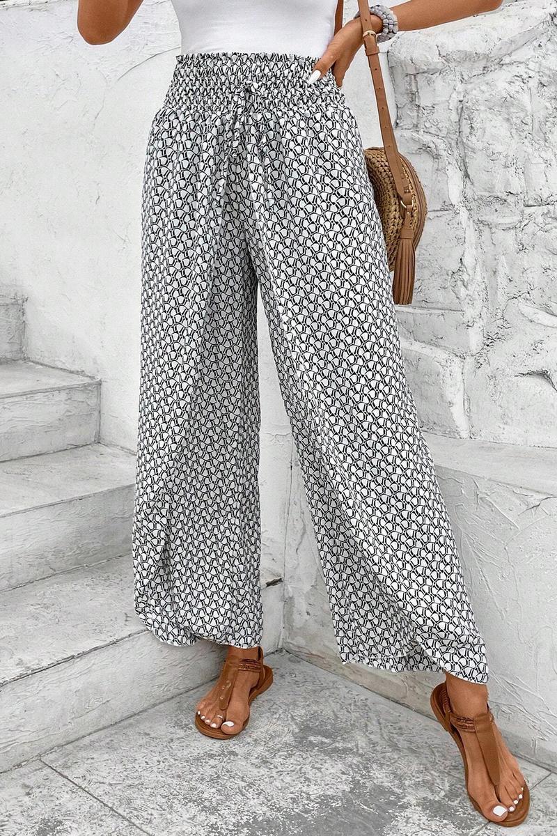 TBG Floral Split Side Wide-Legged Pants