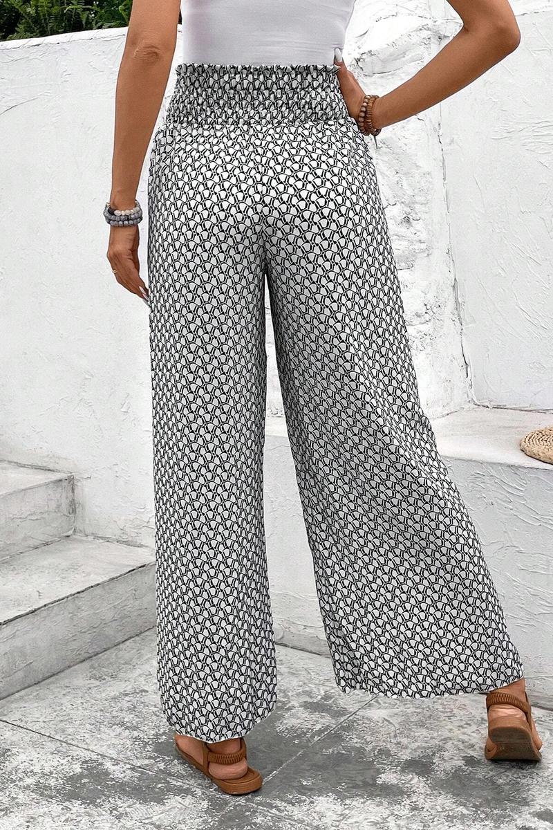 TBG Floral Split Side Wide-Legged Pants