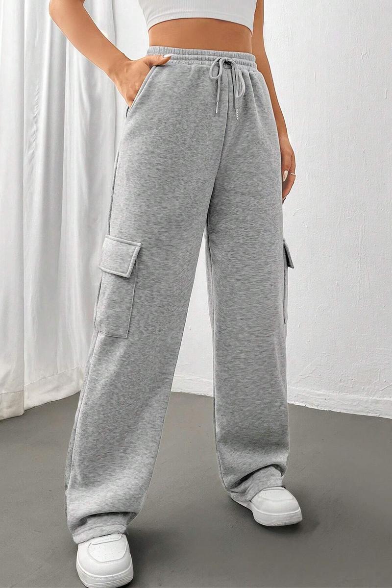 TBG Solid Color Wide-Legged Sweatpants