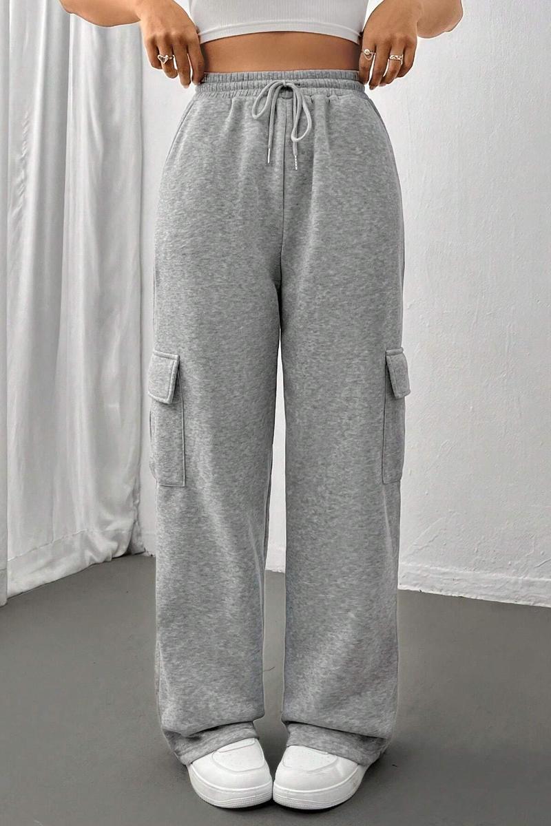 TBG Solid Color Wide-Legged Sweatpants