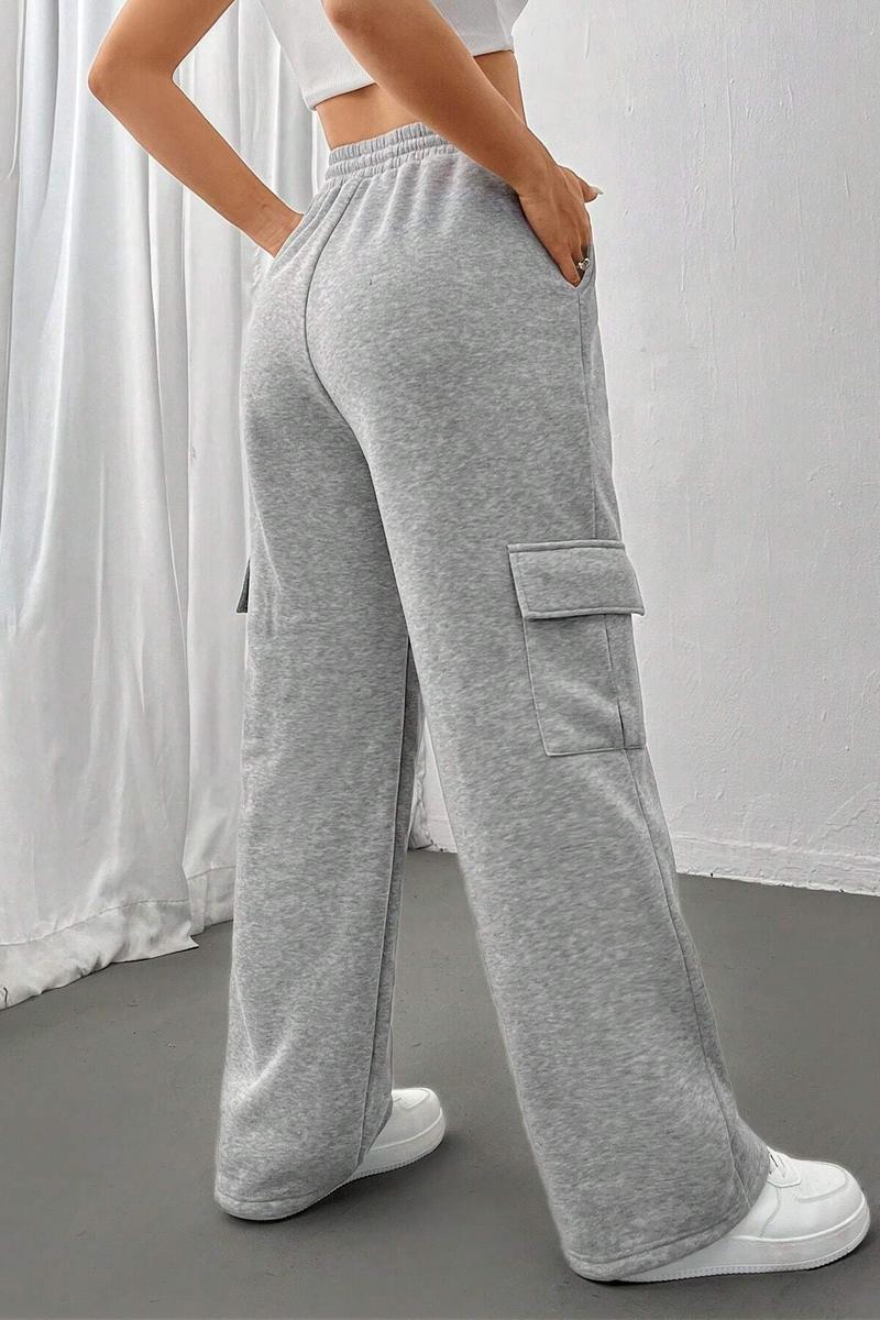 TBG Solid Color Wide-Legged Sweatpants