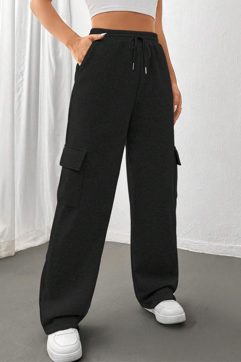 TBG Solid Color Wide-Legged Sweatpants