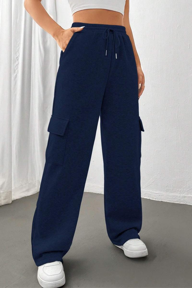 TBG Solid Color Wide-Legged Sweatpants