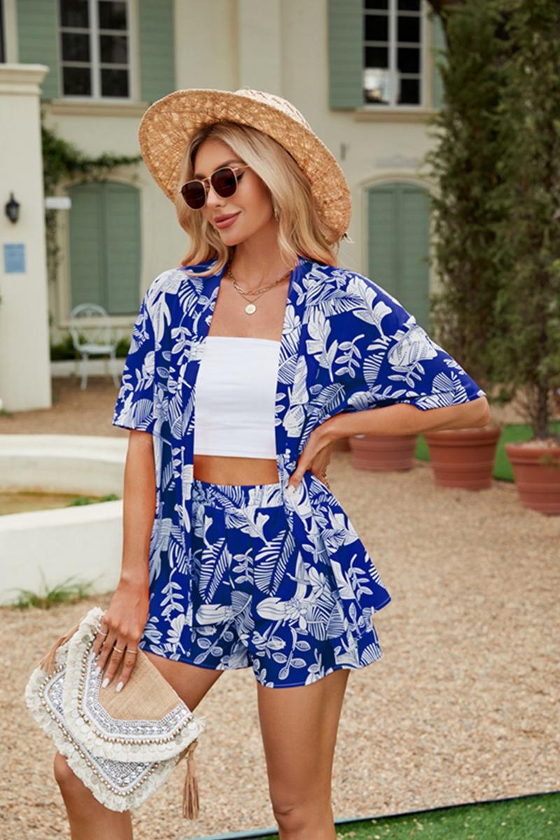 TBG Floral Print Short Sleeve Shirt & Shorts