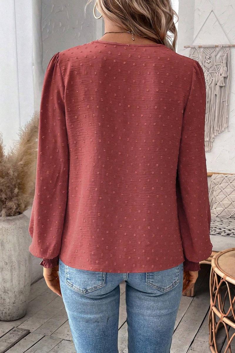 TBG Lace V-Neck Long Sleeve Top