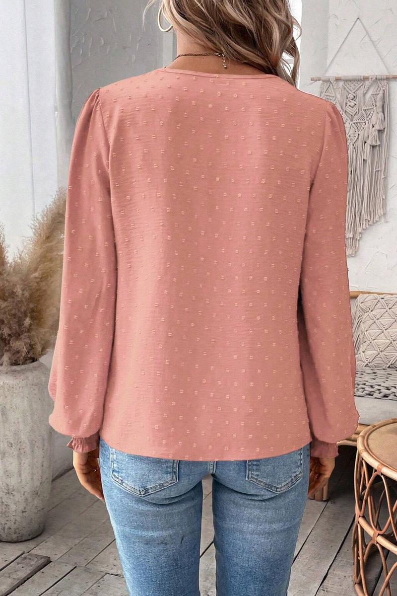 TBG Lace V-Neck Long Sleeve Top