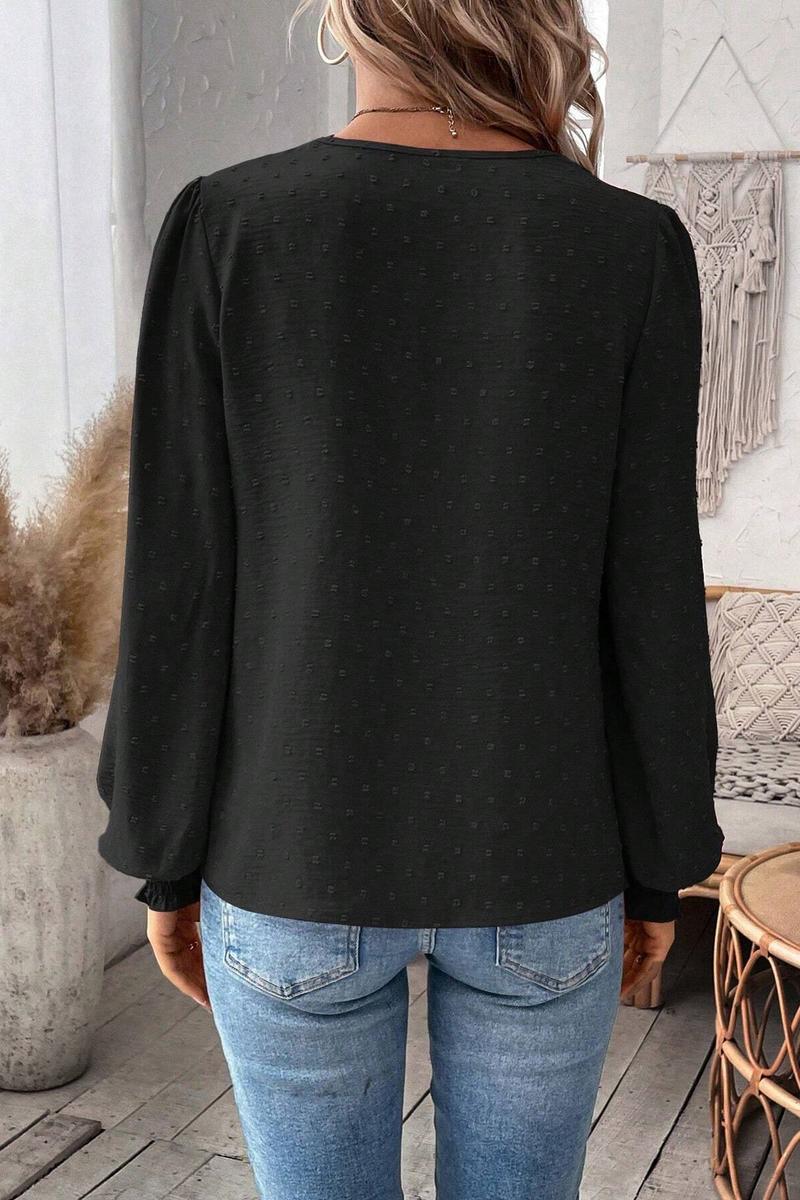 TBG Lace V-Neck Long Sleeve Top