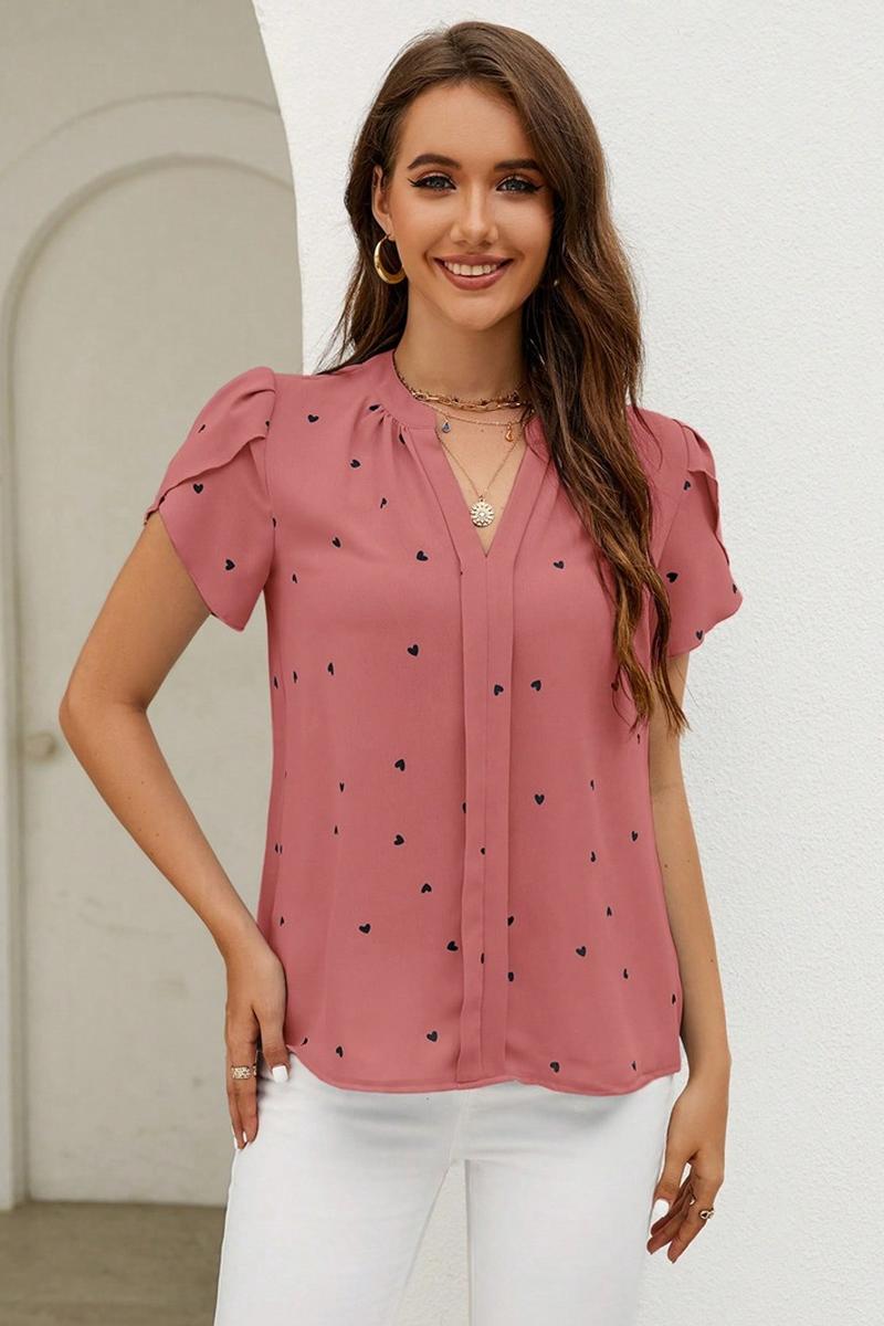 TBG V-Neck Petal Sleeve Top