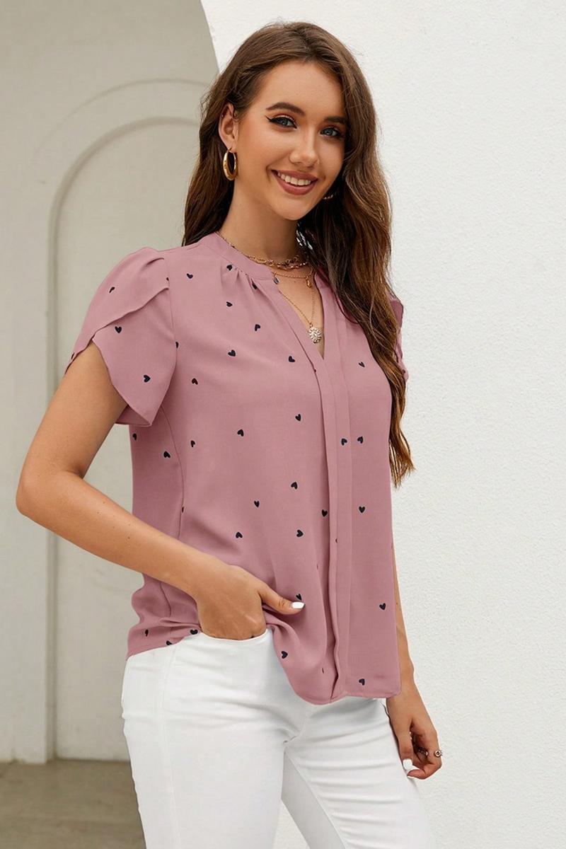 TBG V-Neck Petal Sleeve Top