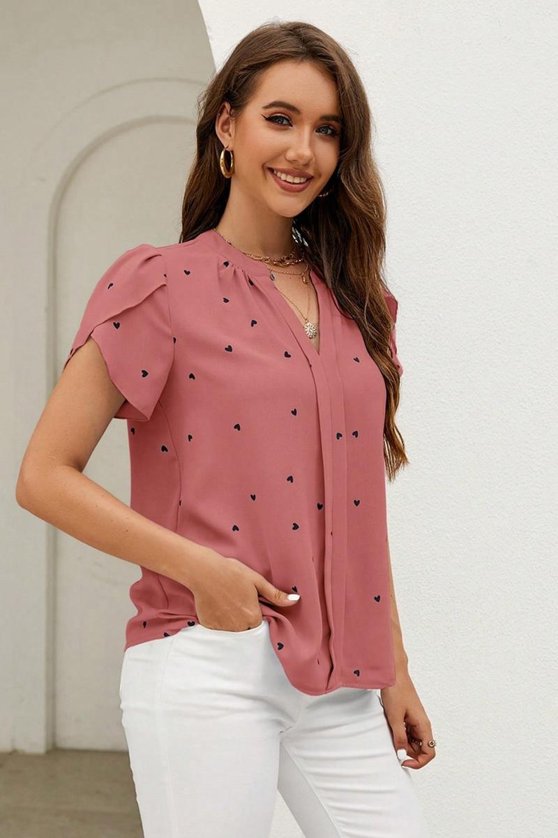 TBG V-Neck Petal Sleeve Top