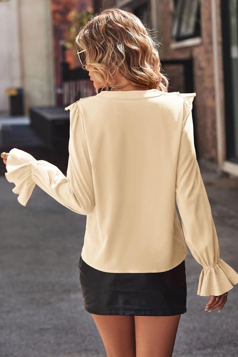 TBG Ruffled V-Neck Blouse