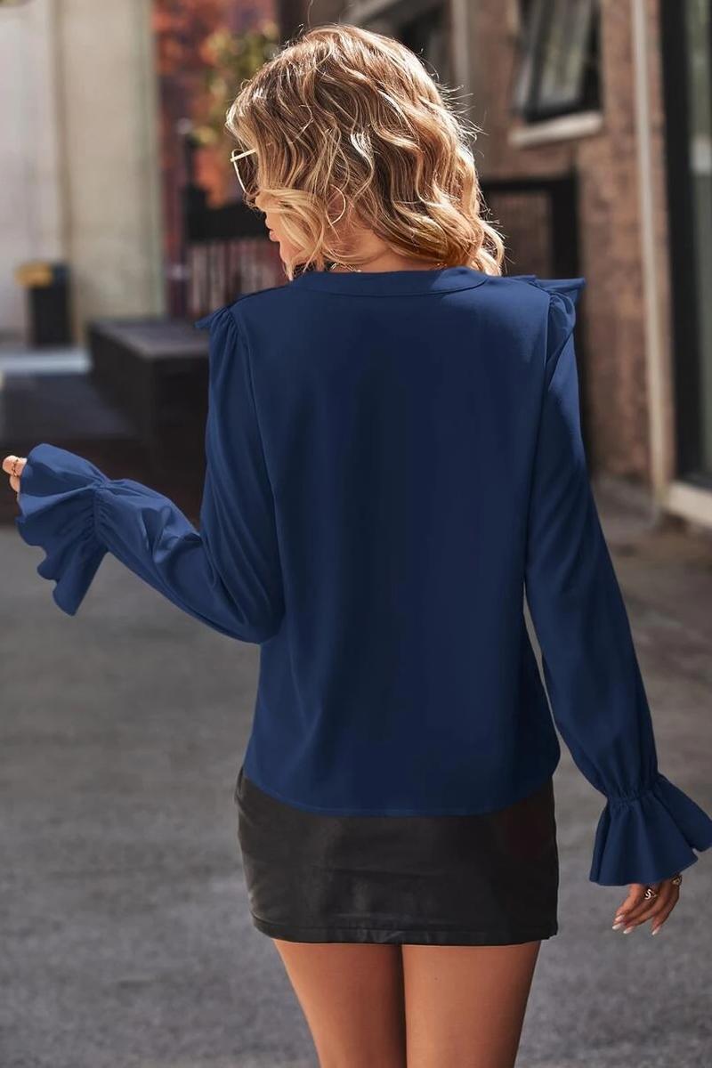 TBG Ruffled V-Neck Blouse