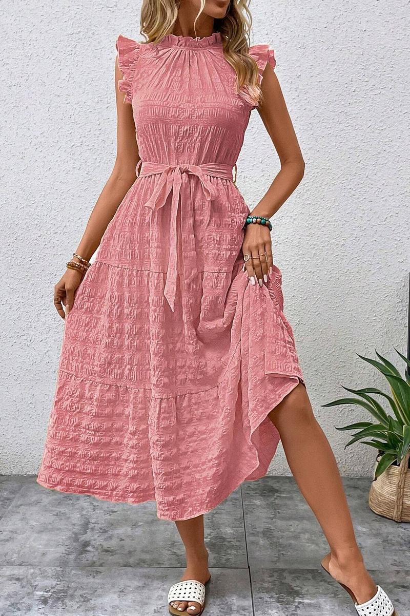 TBG Ruffled Sleeve Bohemian Dress