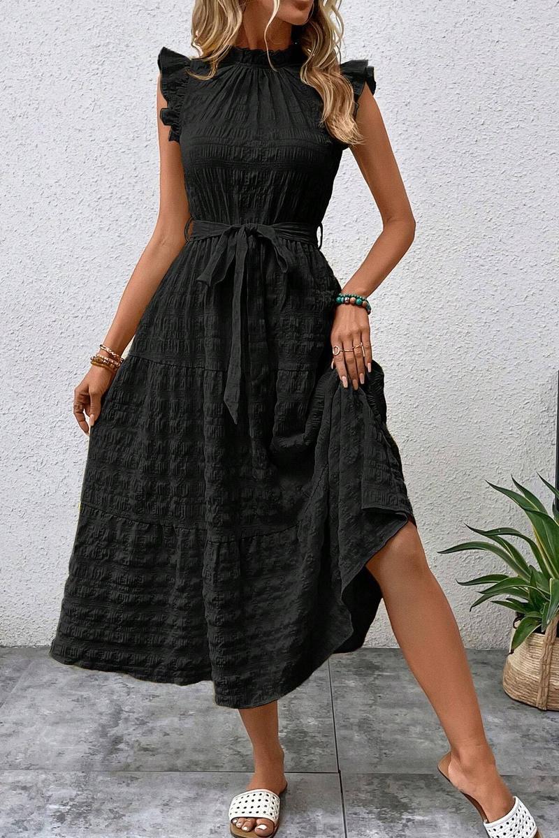 TBG Ruffled Sleeve Bohemian Dress