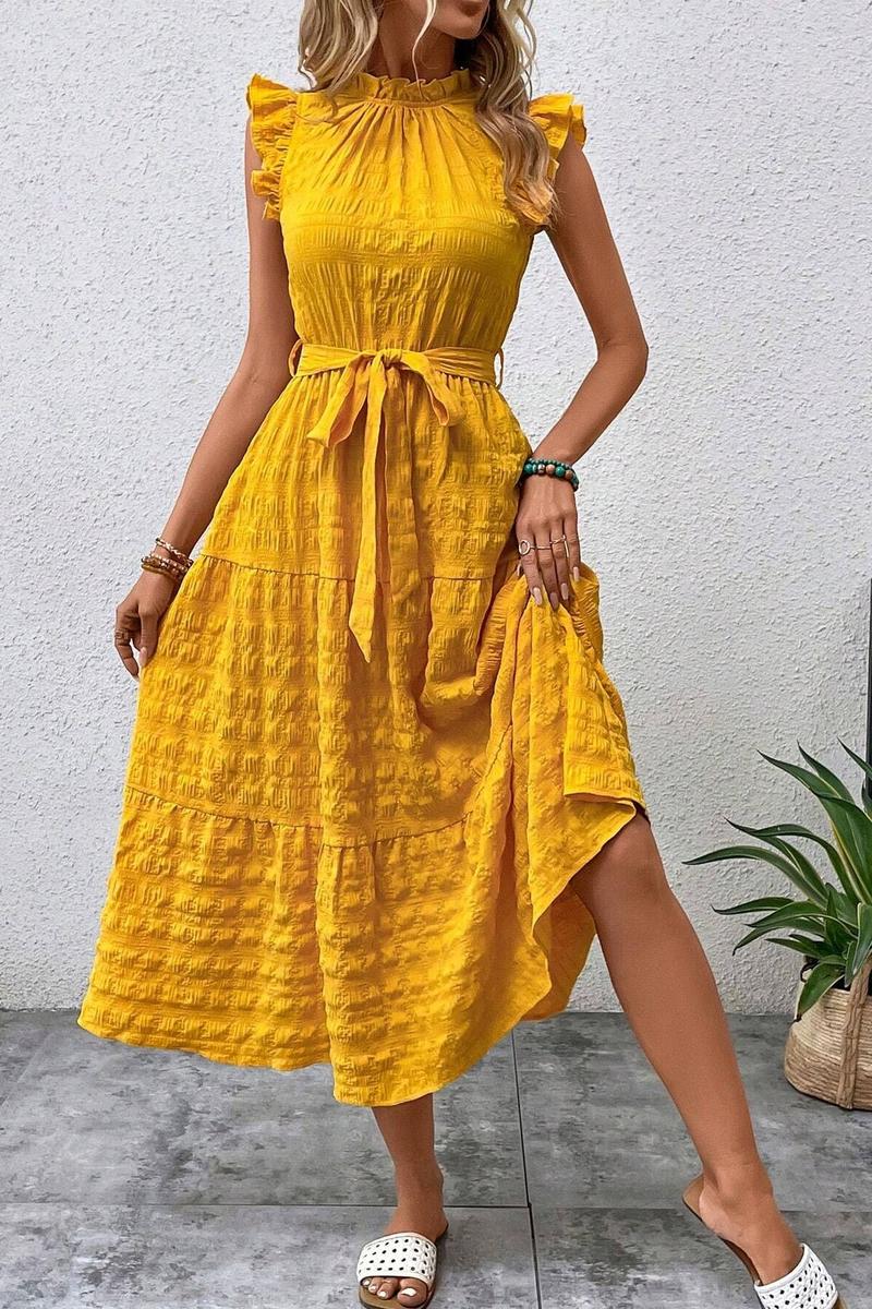 TBG Ruffled Sleeve Bohemian Dress