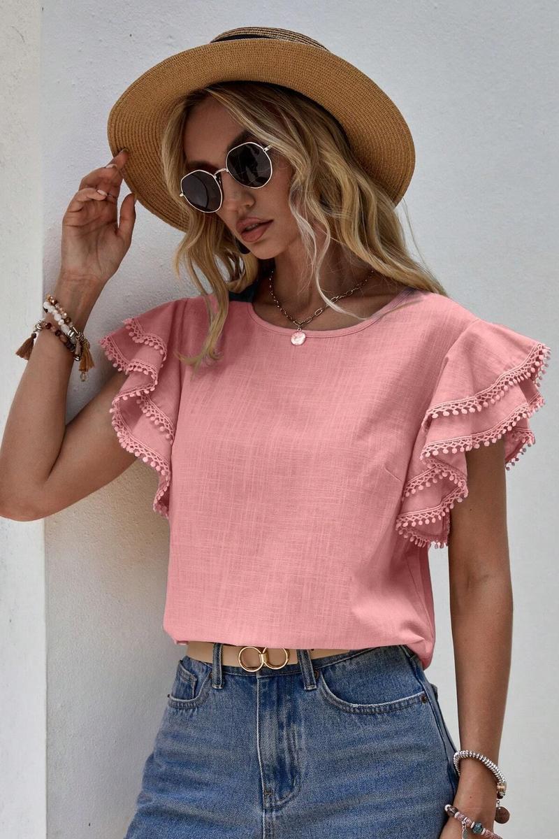 TBG Batwing Sleeve Pleated Top