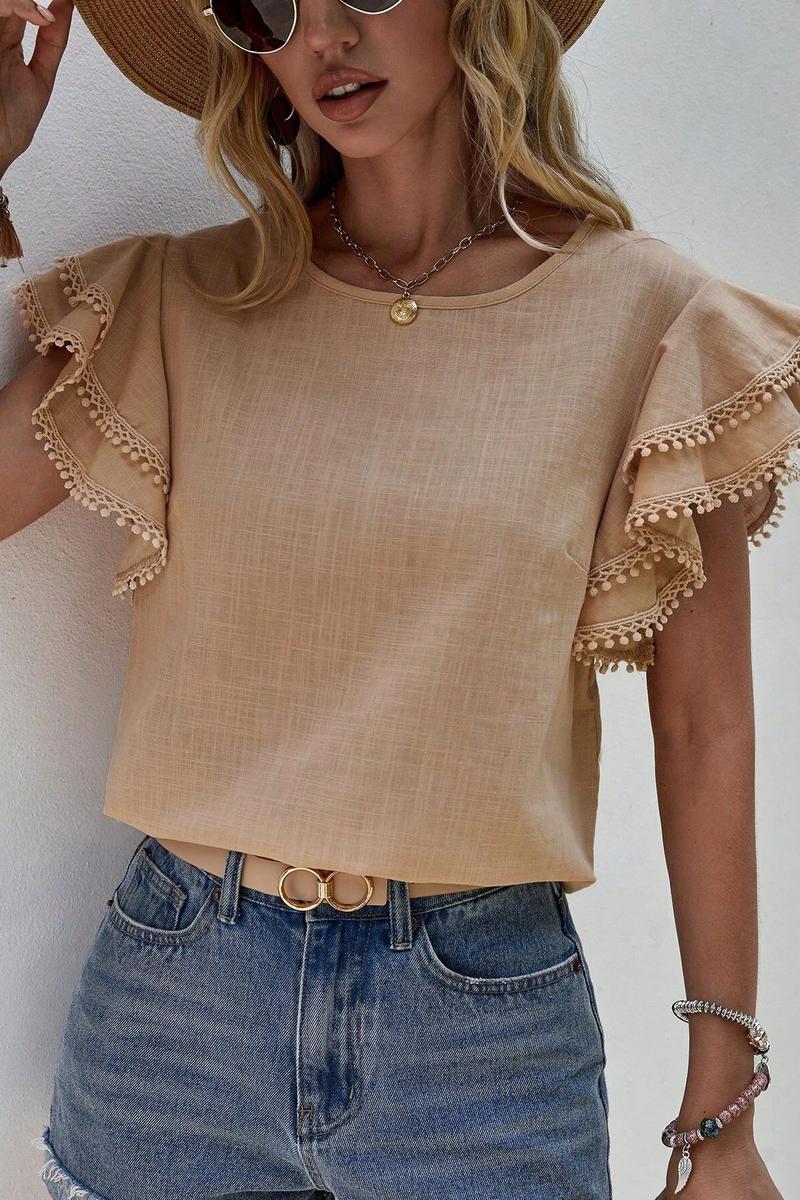 TBG Batwing Sleeve Pleated Top