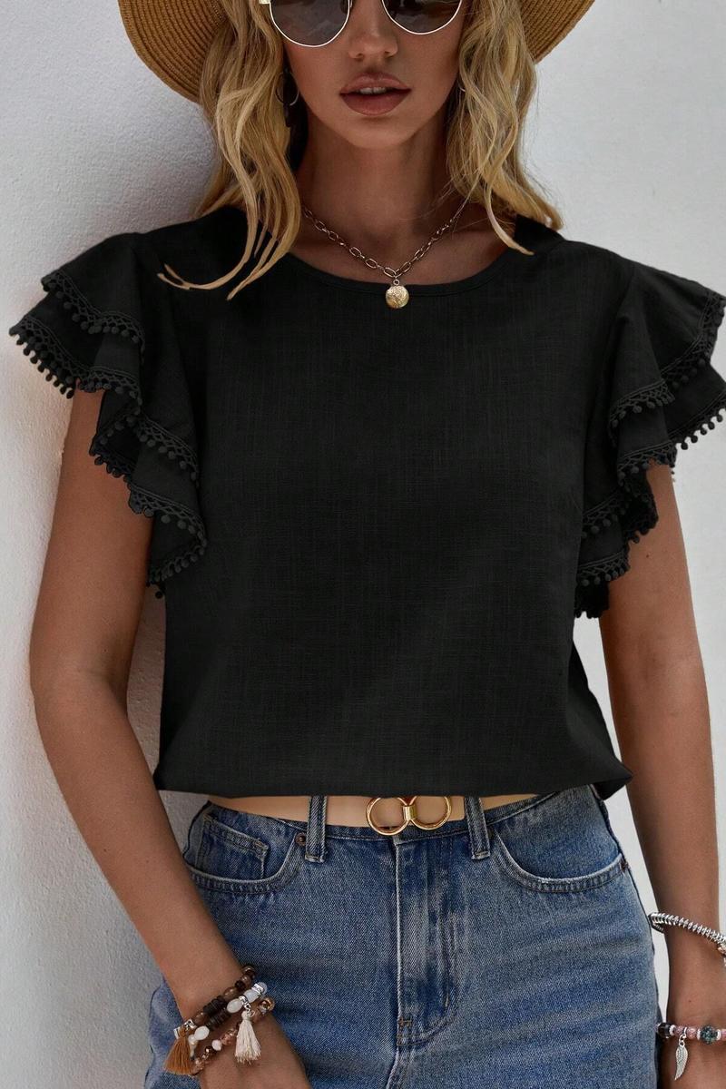 TBG Batwing Sleeve Pleated Top