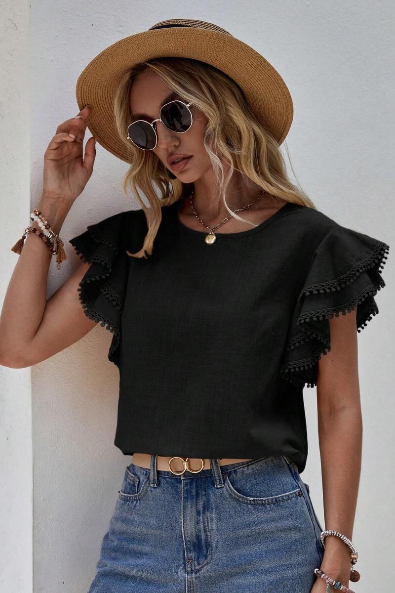 TBG Batwing Sleeve Pleated Top