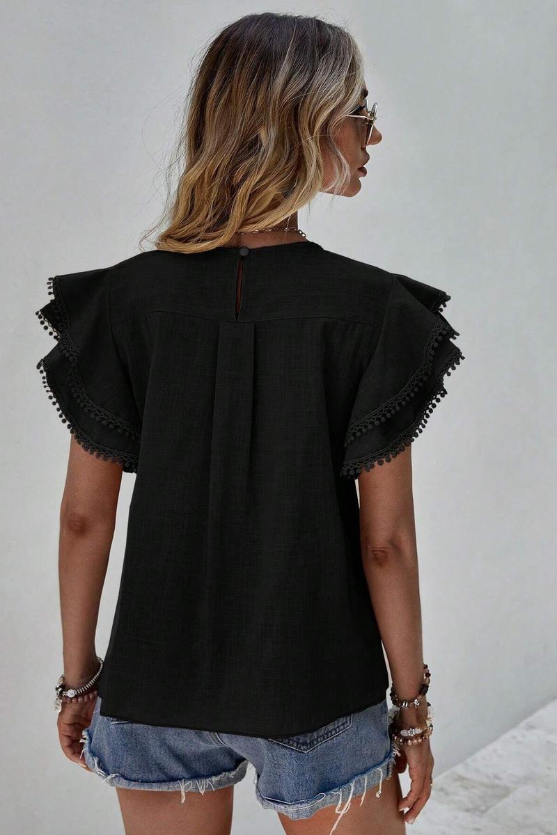 TBG Batwing Sleeve Pleated Top