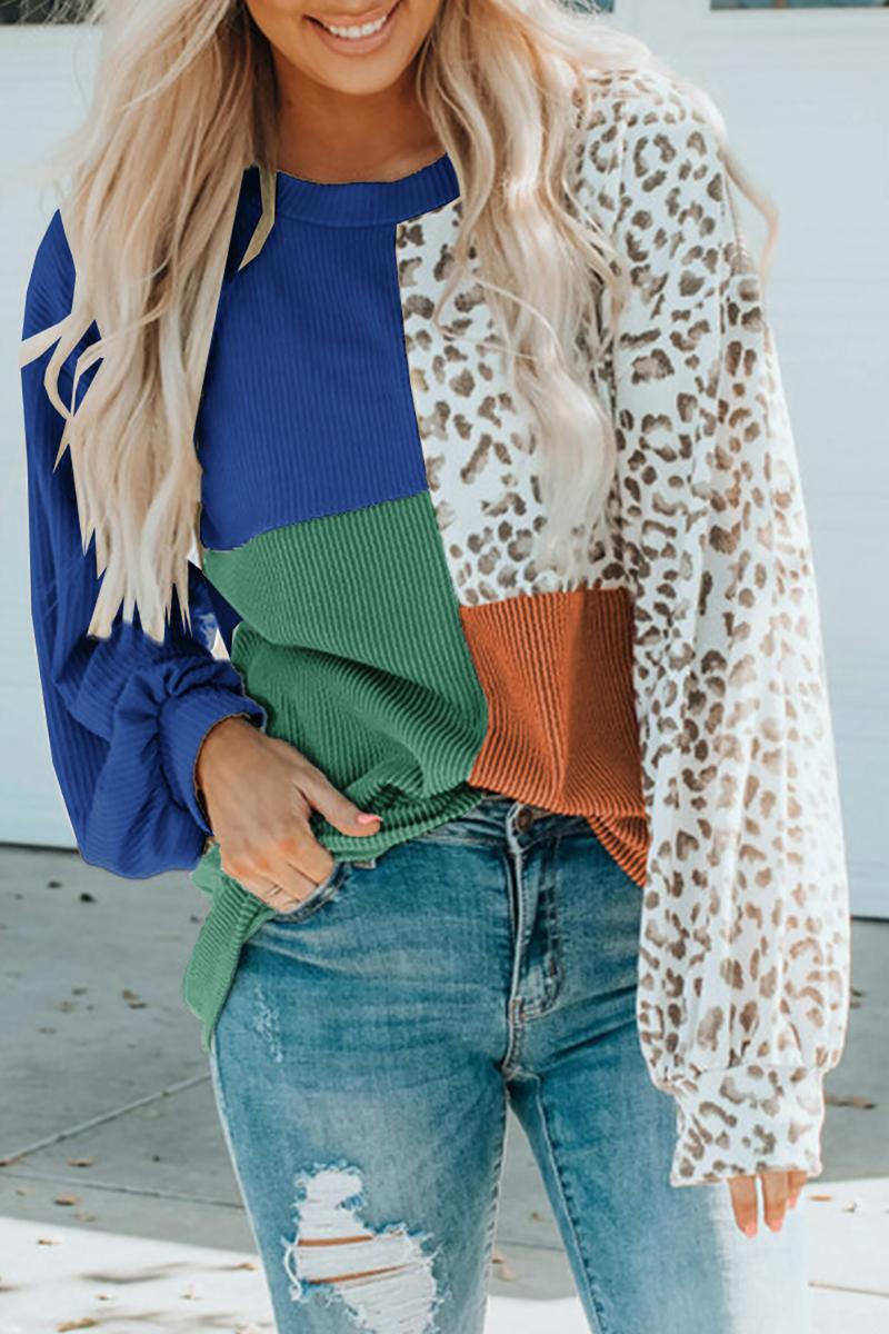 TBG Color-Block Knit Long Sleeve Top