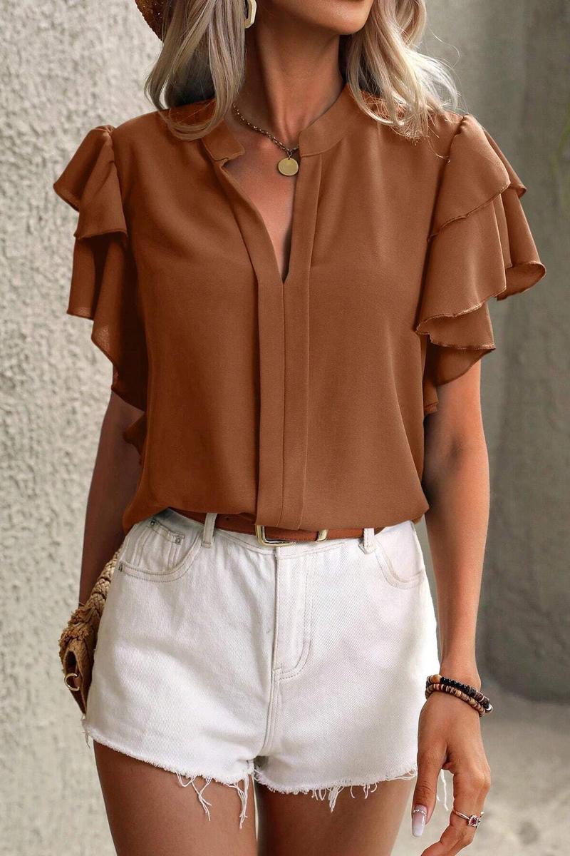 TBG Layered Ruffle Sleeve Blouse