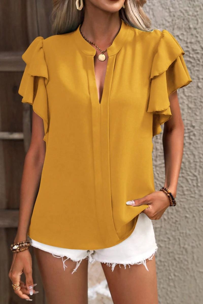 TBG Layered Ruffle Sleeve Blouse