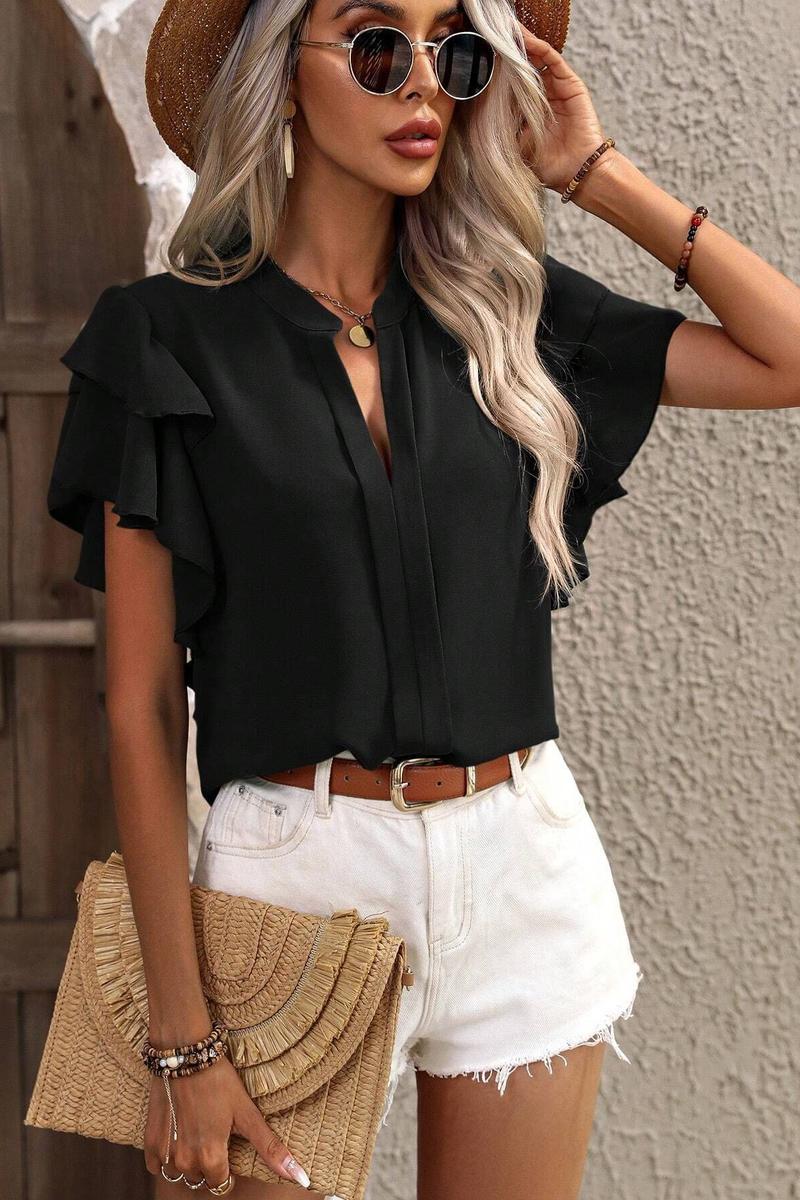 TBG Layered Ruffle Sleeve Blouse