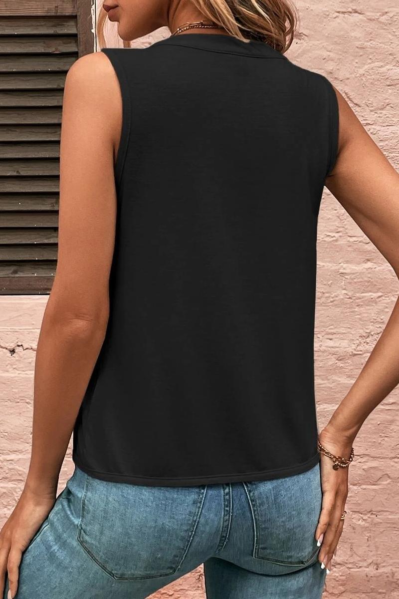 TBG Pleated V-Neck Tank Top