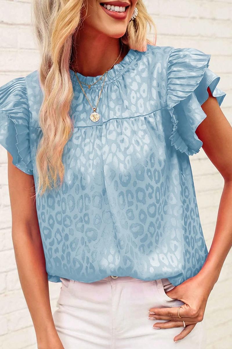 TBG Ruffled Sleeve Floral Top