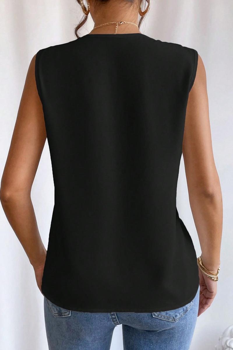 TBG Layered V-Neck Solid Tank Top