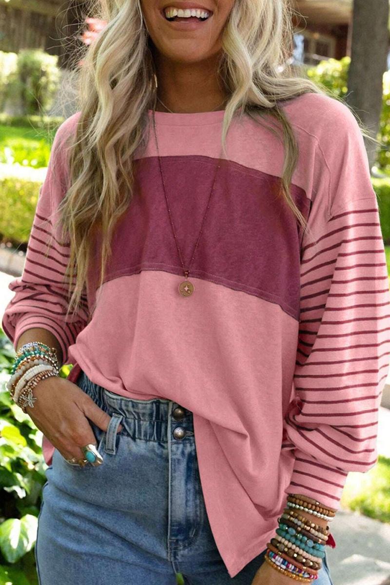 TBG Striped Casual Pullover T-Shirt