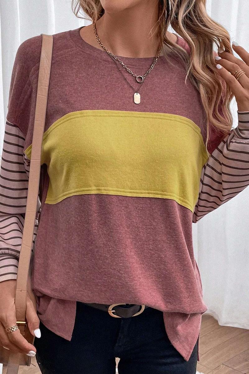 TBG Striped Casual Pullover T-Shirt