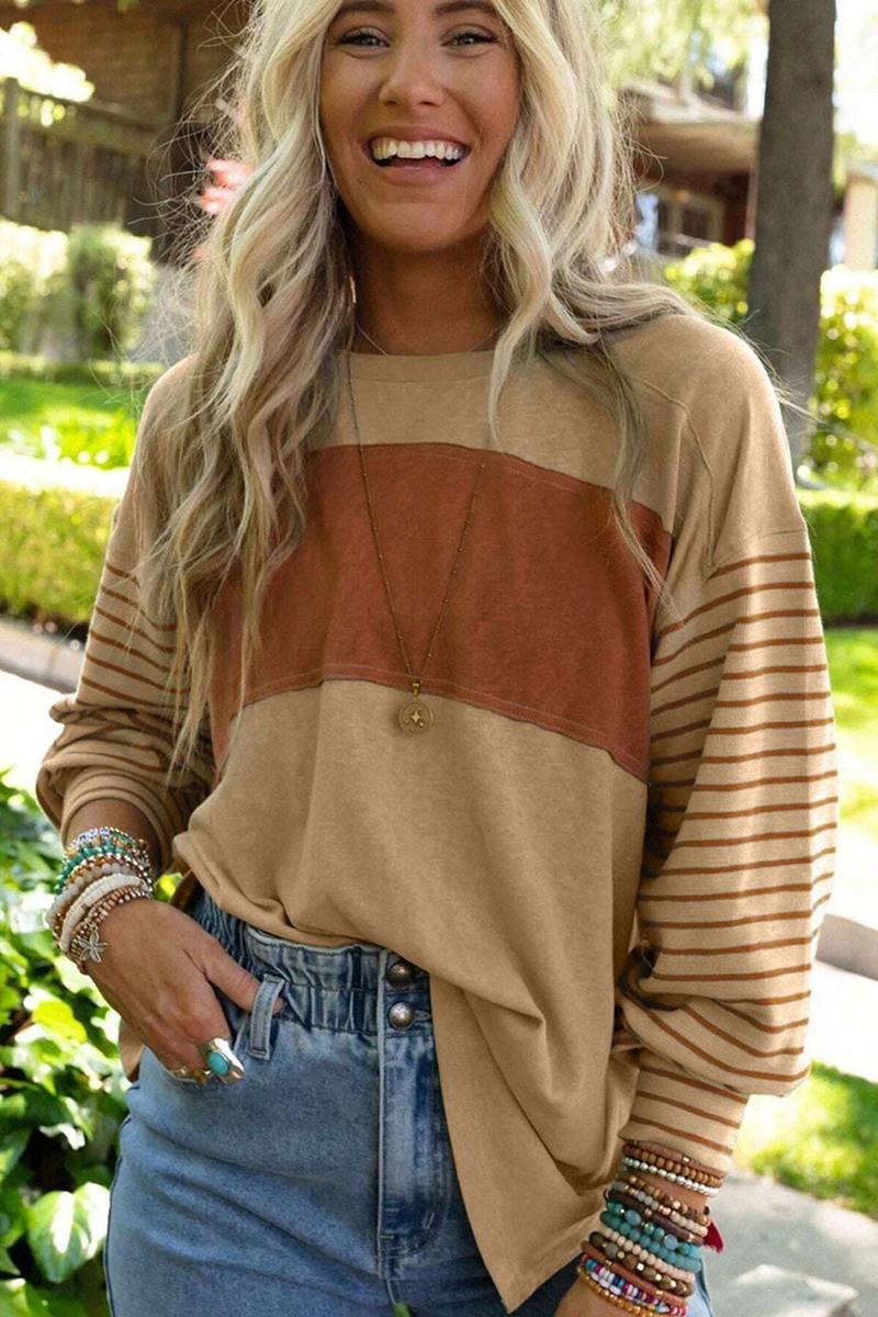 TBG Striped Casual Pullover T-Shirt