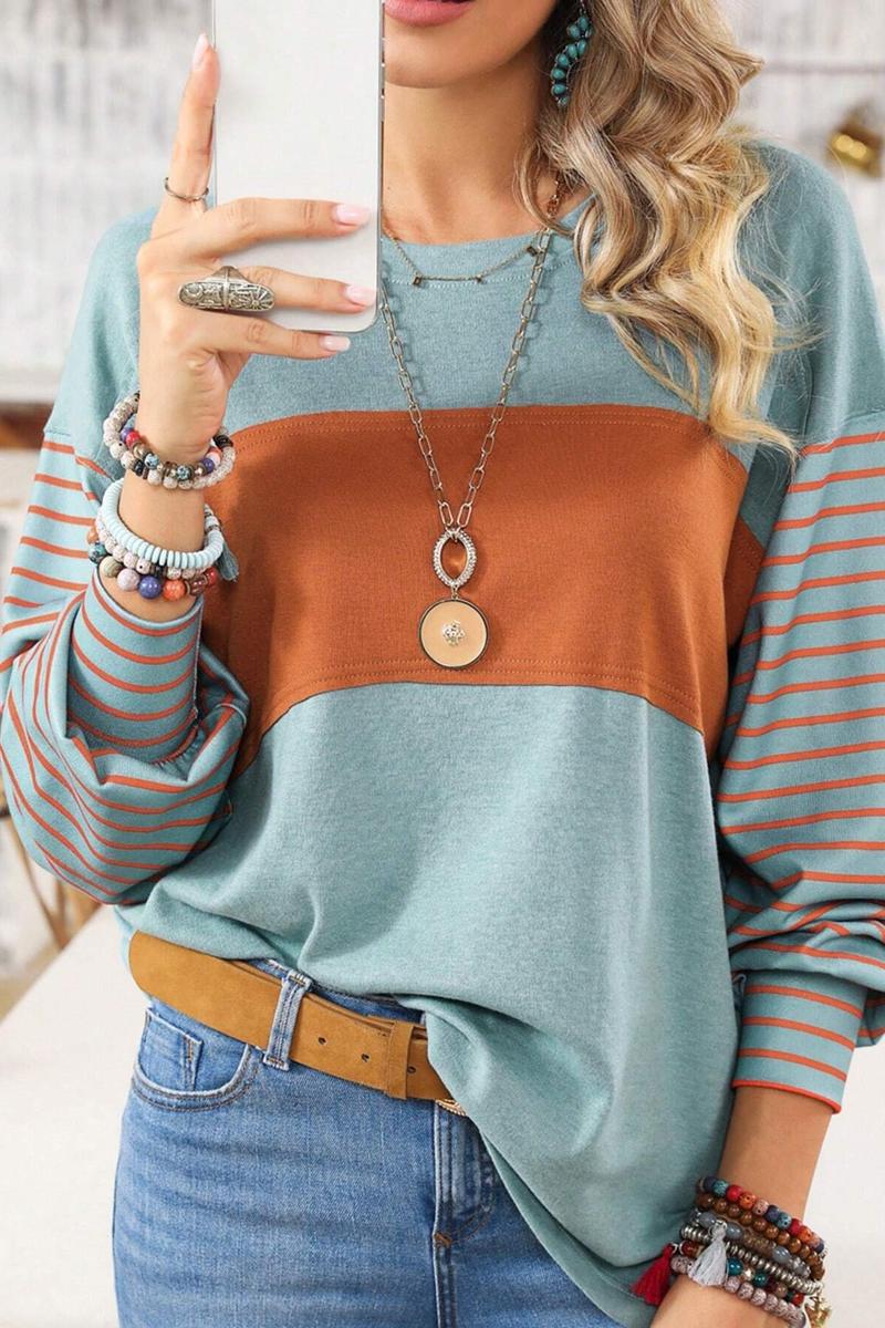 TBG Striped Casual Pullover T-Shirt