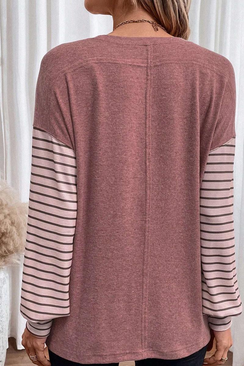 TBG Striped Casual Pullover T-Shirt