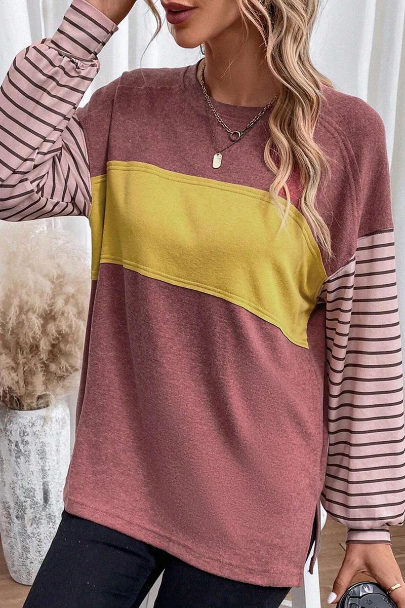 TBG Striped Casual Pullover T-Shirt