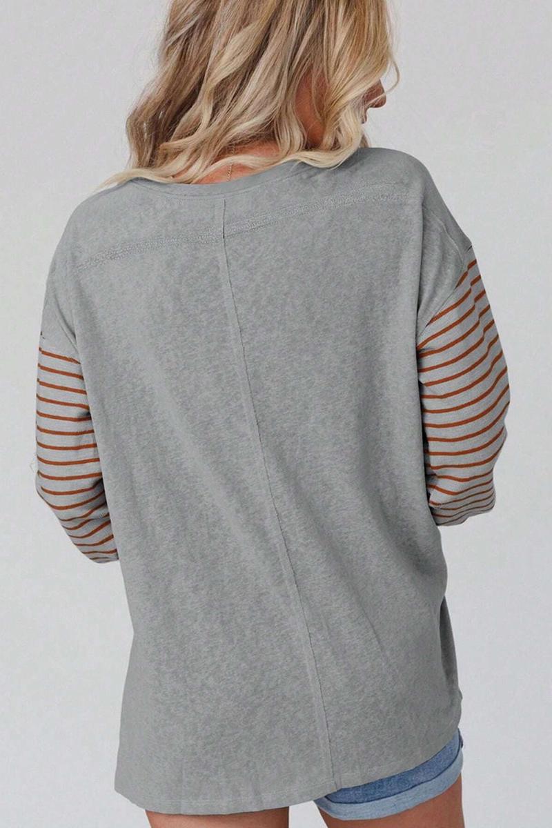 TBG Striped Casual Pullover T-Shirt