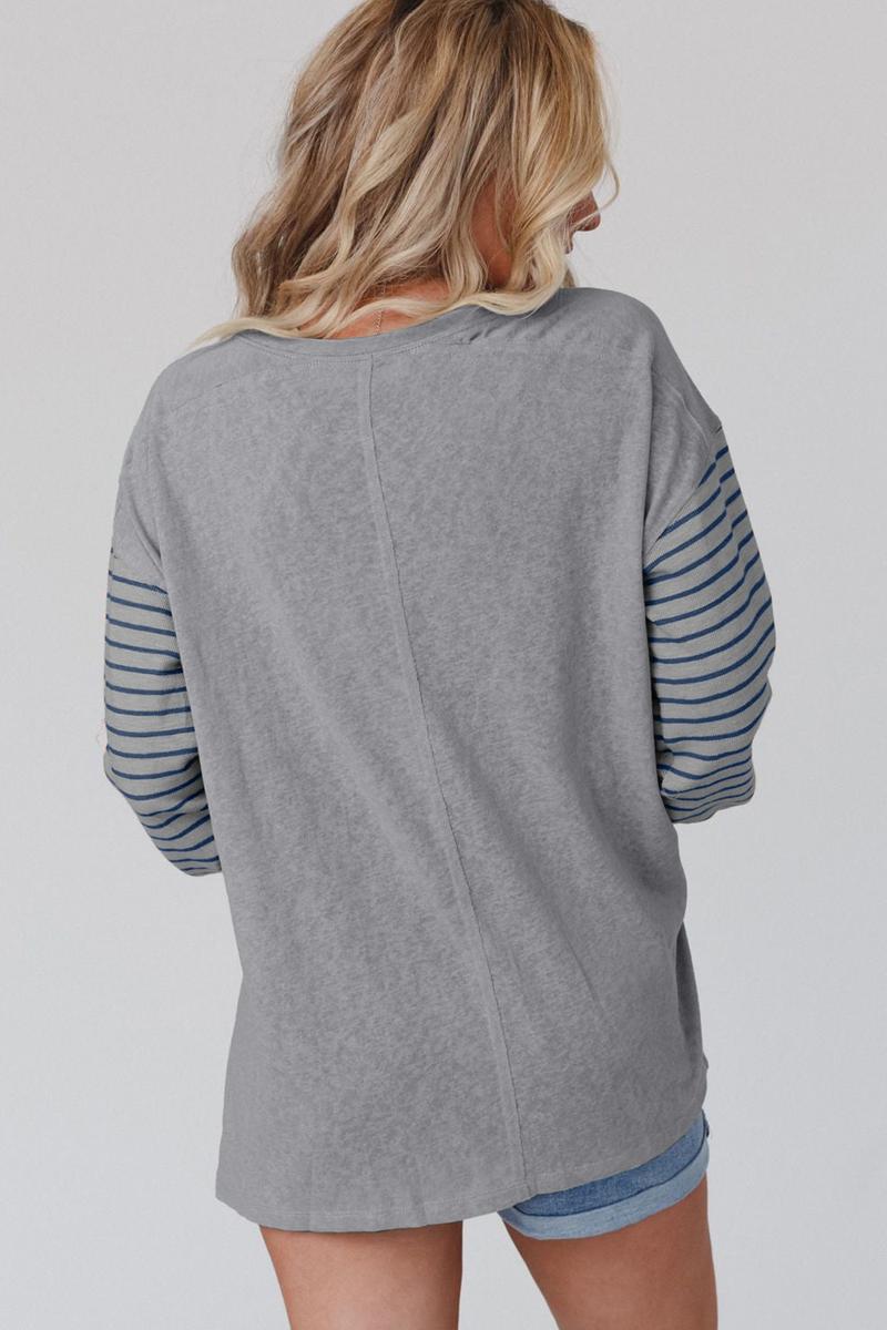 TBG Striped Casual Pullover T-Shirt