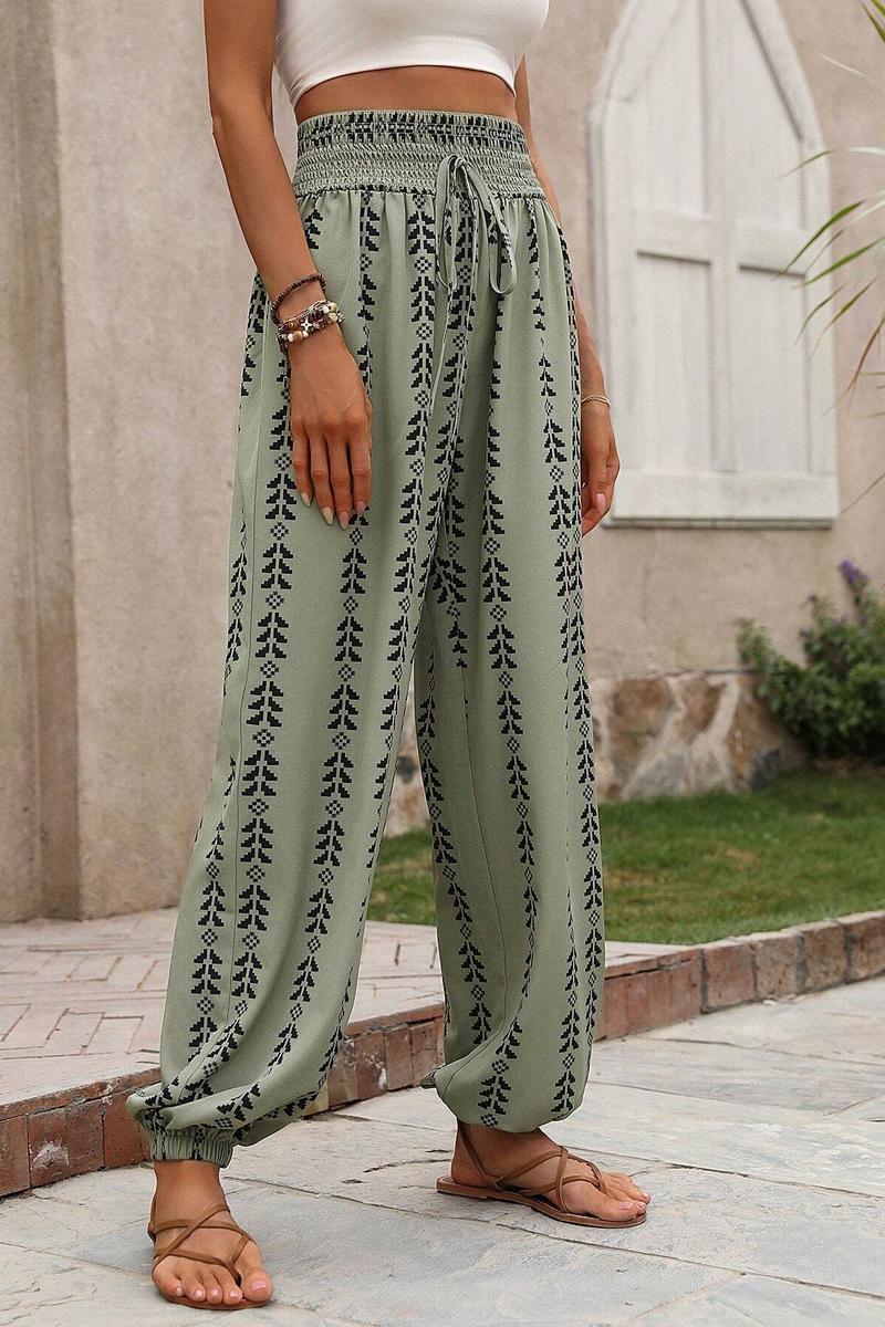 TBG Grid Wide-Legged Pants