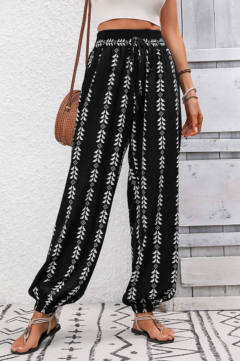 TBG Grid Wide-Legged Pants