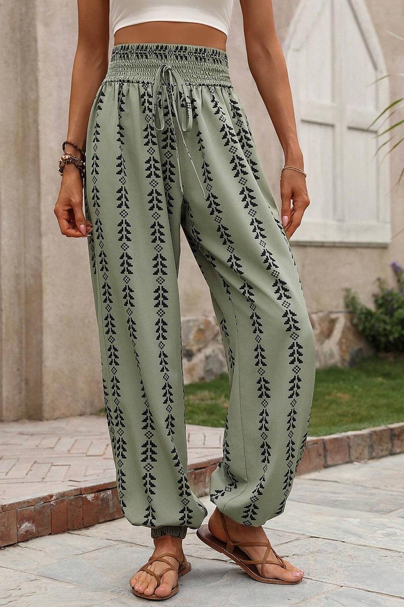 TBG Grid Wide-Legged Pants