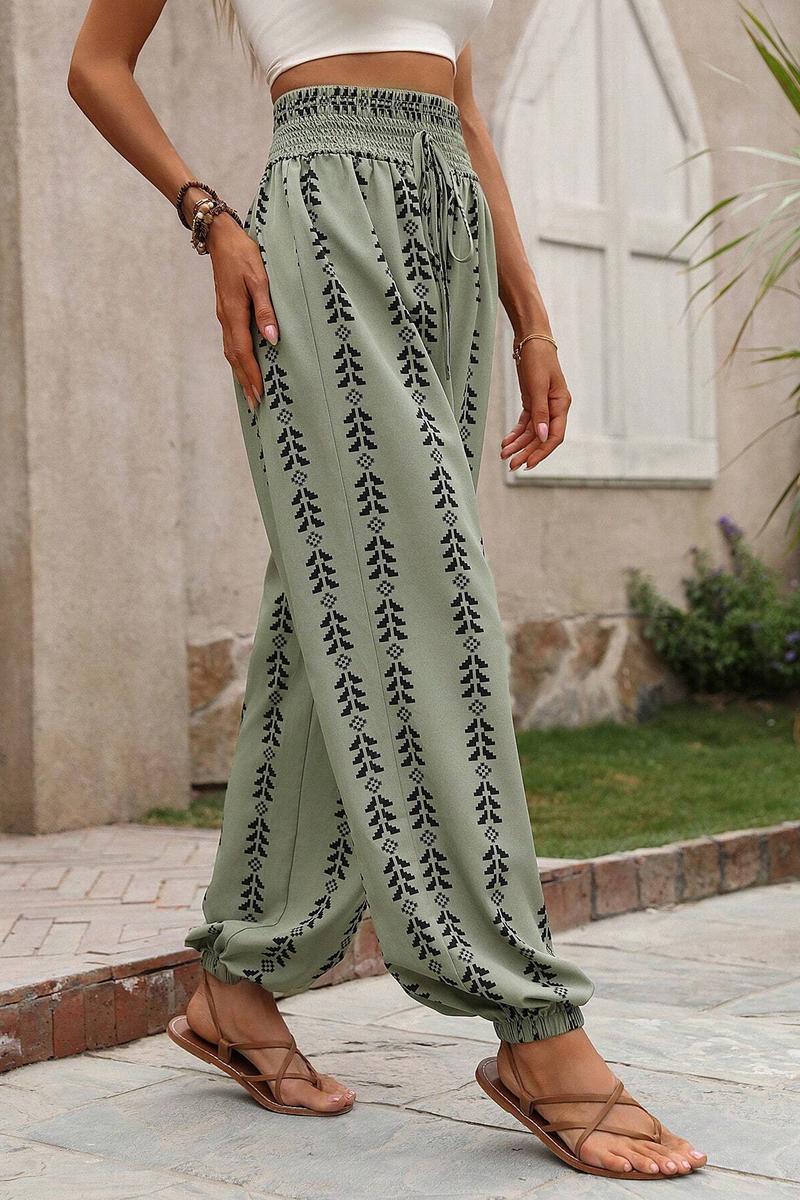 TBG Grid Wide-Legged Pants