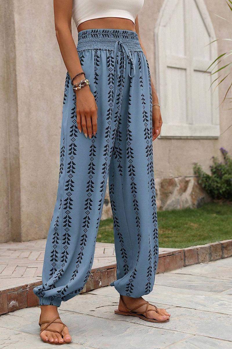 TBG Grid Wide-Legged Pants