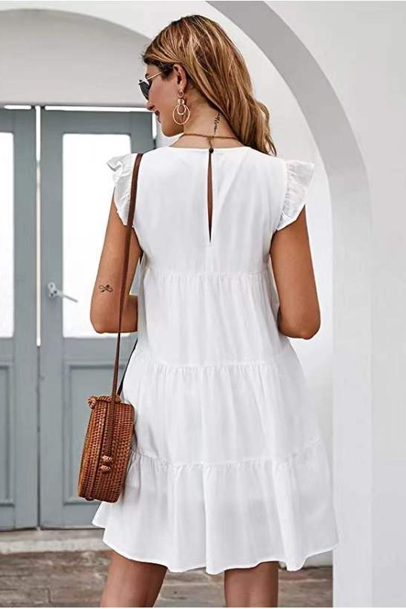 TBG Solid Color Short-Sleeve Cake Dress